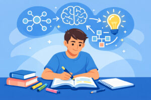 studente che usa tecniche di apprendimento efficace e metodo di studio aiutostudio