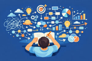 studente che trasforma appunti in mappe mentali per migliorare il metodo di studio aiutostudio
